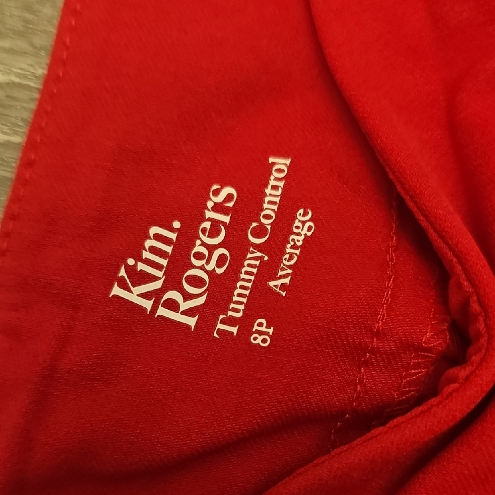 Kim Rogers Vibrant Red Tummy Control Pants - Picture 2 of 2